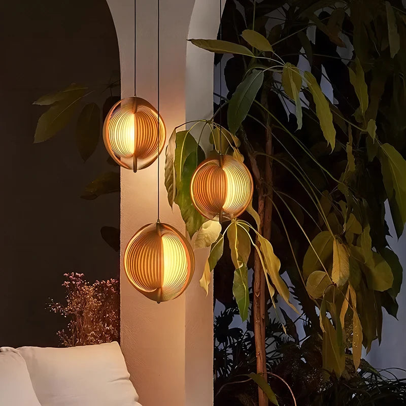 Nia Wood Staircase Chandelier