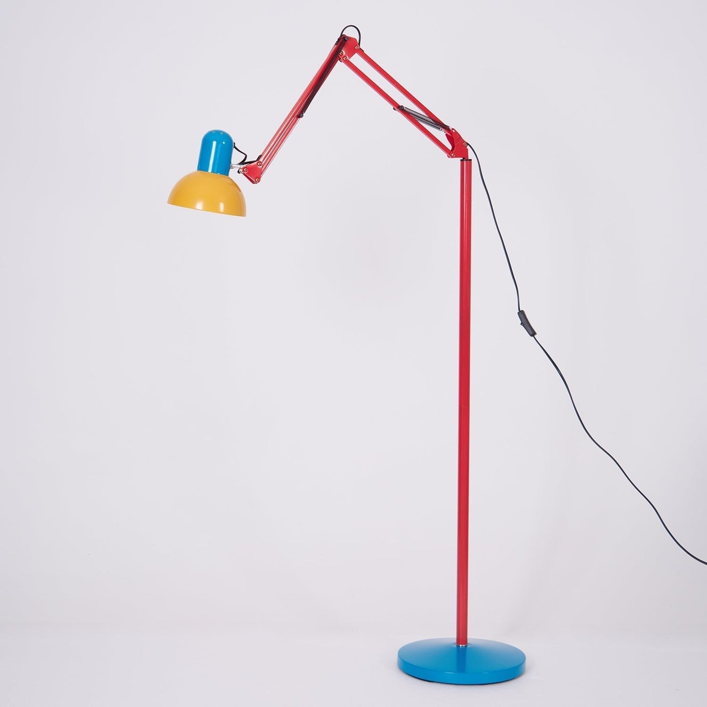 Adjustable Color-Block LED Floor Lamp for Workspace