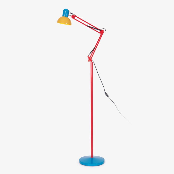Adjustable Color-Block LED Floor Lamp for Workspace