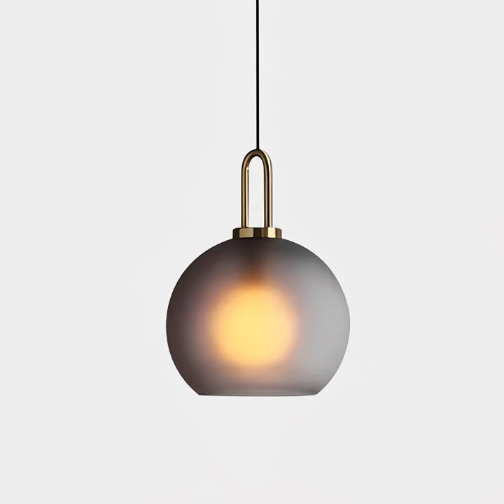 Adjustable Glass Pendant Light in Copper – LED & Edison Compatible