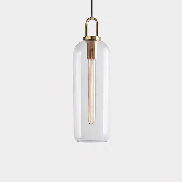 Adjustable Glass Pendant Light in Copper – LED & Edison Compatible