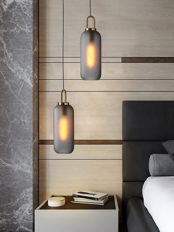 Adjustable Glass Pendant Light in Copper – LED & Edison Compatible
