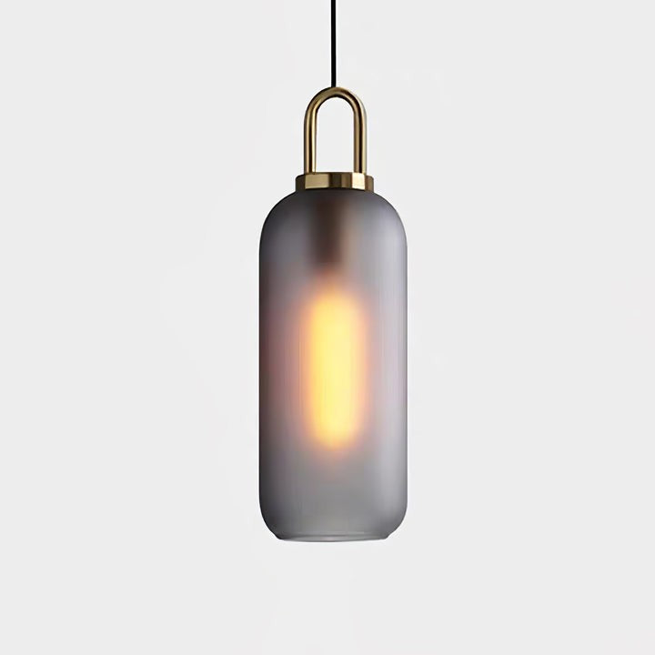 Adjustable Glass Pendant Light in Copper – LED & Edison Compatible
