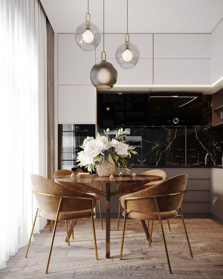Adjustable Glass Pendant Light in Copper – LED & Edison Compatible