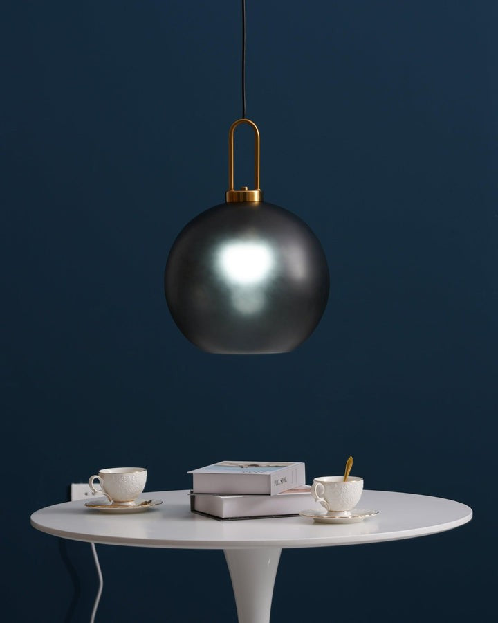 Adjustable Glass Pendant Light in Copper – LED & Edison Compatible