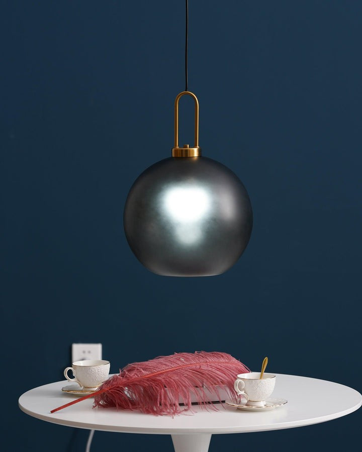 Adjustable Glass Pendant Light in Copper – LED & Edison Compatible