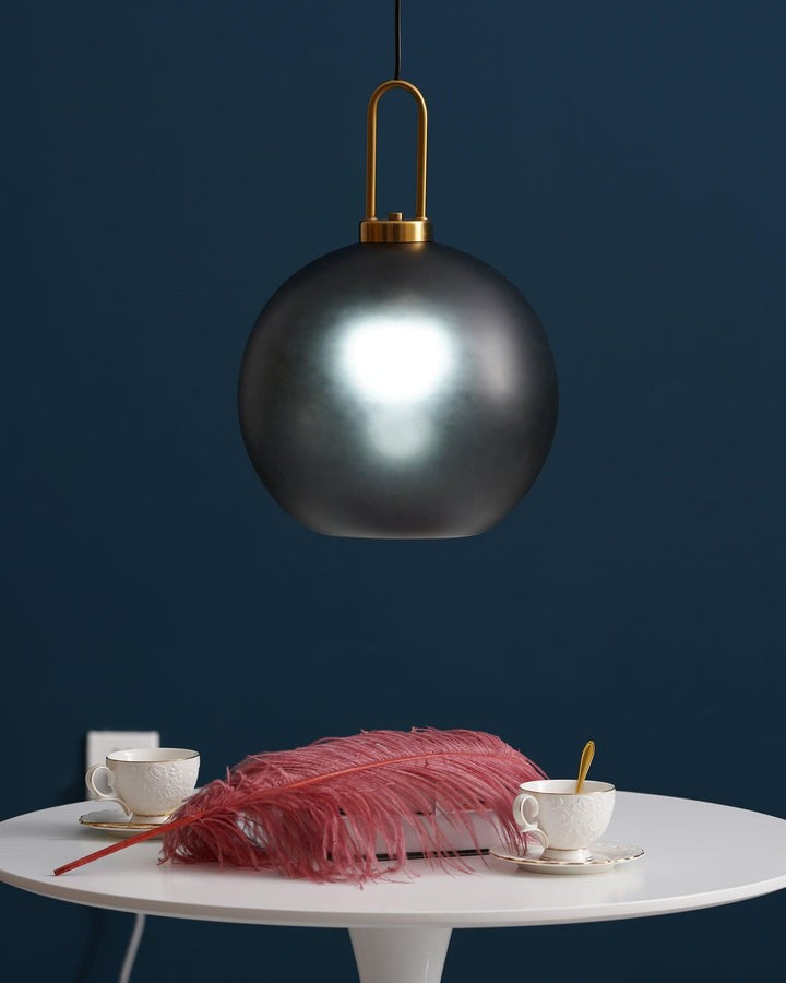 Adjustable Glass Pendant Light in Copper – LED & Edison Compatible