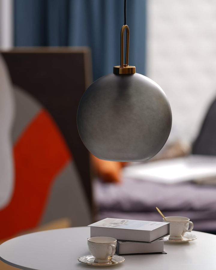 Adjustable Glass Pendant Light in Copper – LED & Edison Compatible
