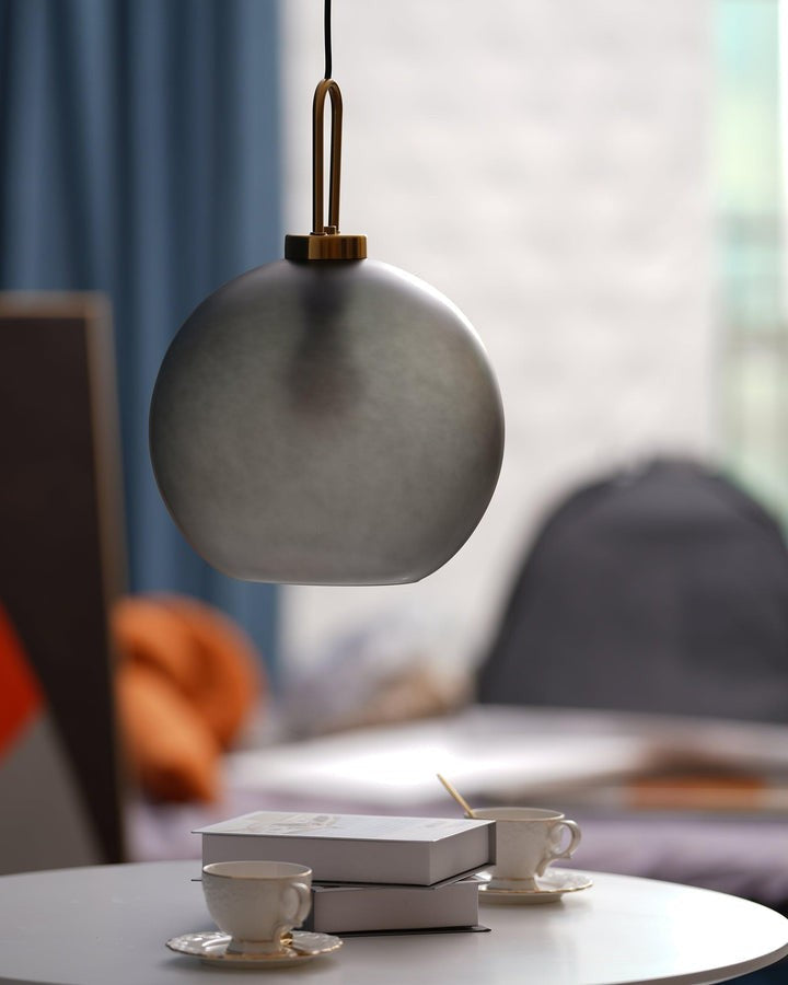 Adjustable Glass Pendant Light in Copper – LED & Edison Compatible
