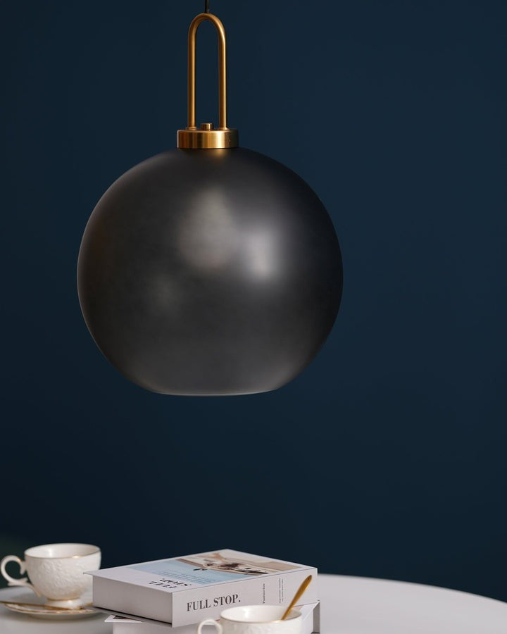 Adjustable Glass Pendant Light in Copper – LED & Edison Compatible