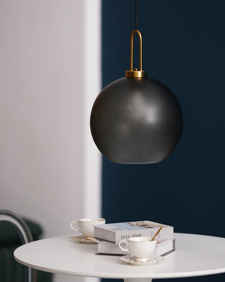 Adjustable Glass Pendant Light in Copper – LED & Edison Compatible