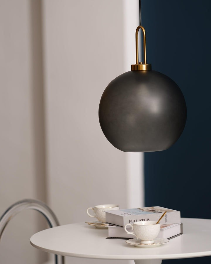 Adjustable Glass Pendant Light in Copper – LED & Edison Compatible