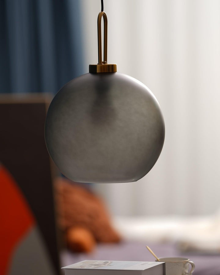 Adjustable Glass Pendant Light in Copper – LED & Edison Compatible