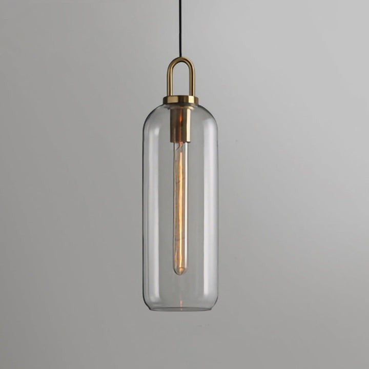Adjustable Glass Pendant Light in Copper – LED & Edison Compatible