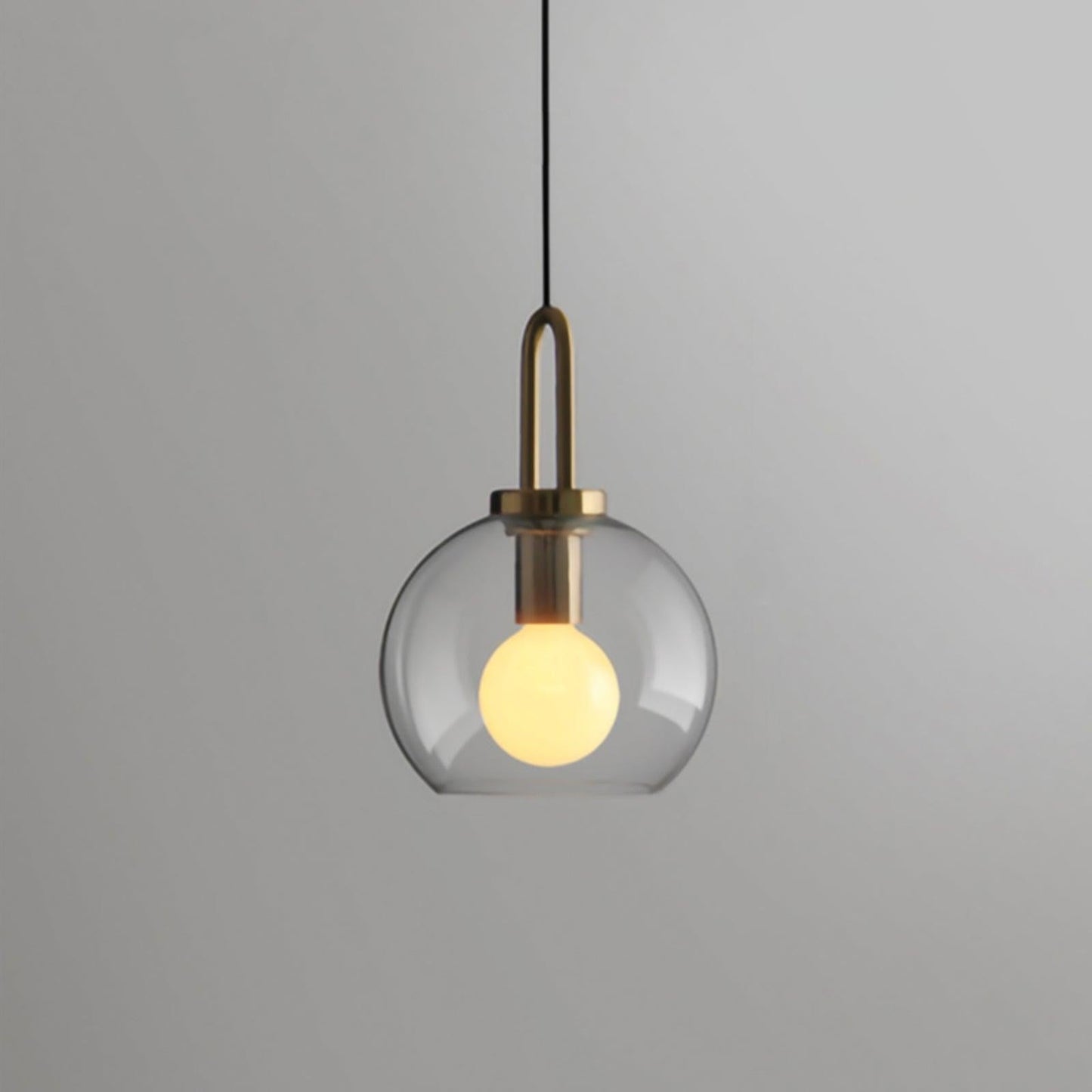 Adjustable Glass Pendant Light in Copper – LED & Edison Compatible