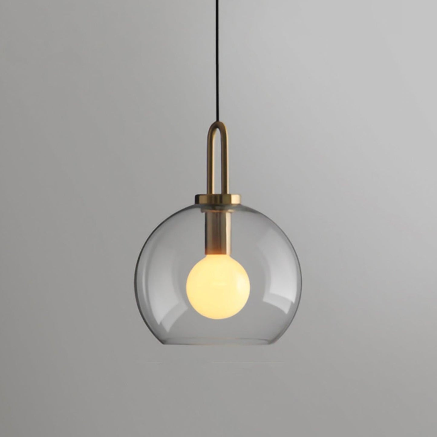 Adjustable Glass Pendant Light in Copper – LED & Edison Compatible