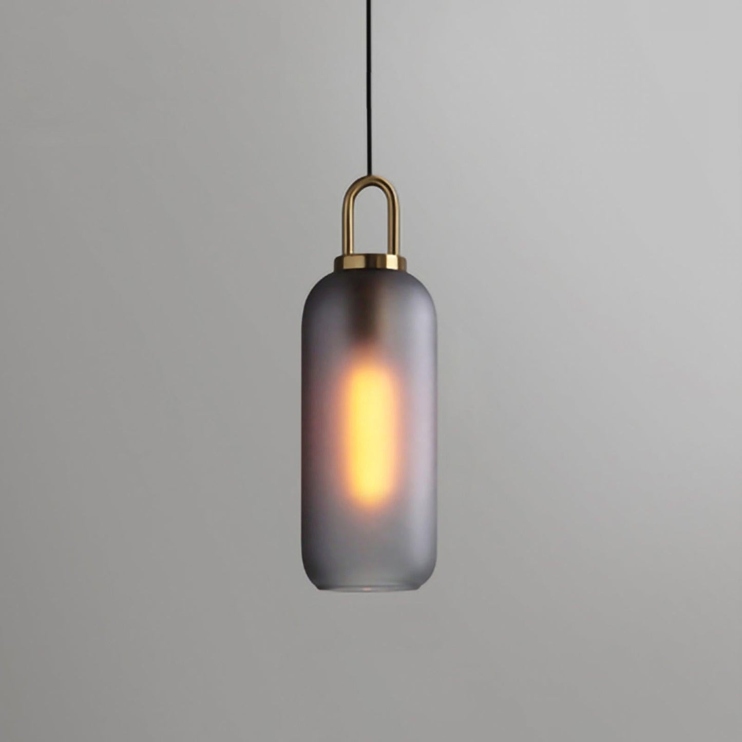 Adjustable Glass Pendant Light in Copper – LED & Edison Compatible