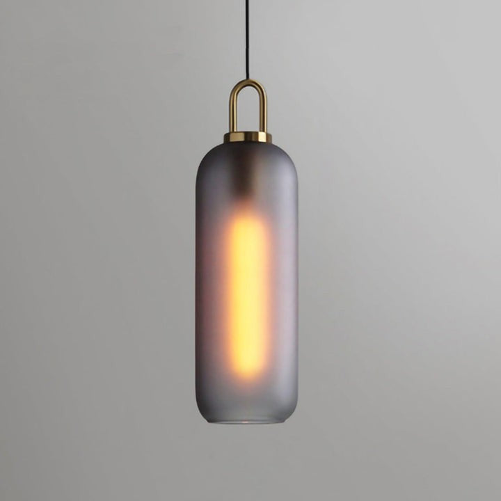 Adjustable Glass Pendant Light in Copper – LED & Edison Compatible