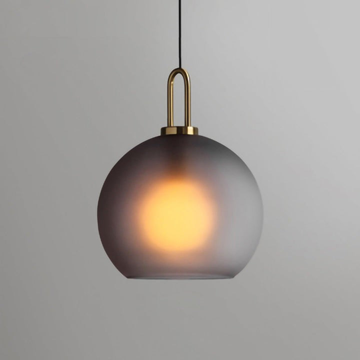 Adjustable Glass Pendant Light in Copper – LED & Edison Compatible