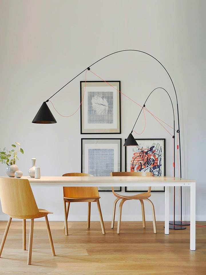Adjustable LED Floor Lamp with Flexible Stem