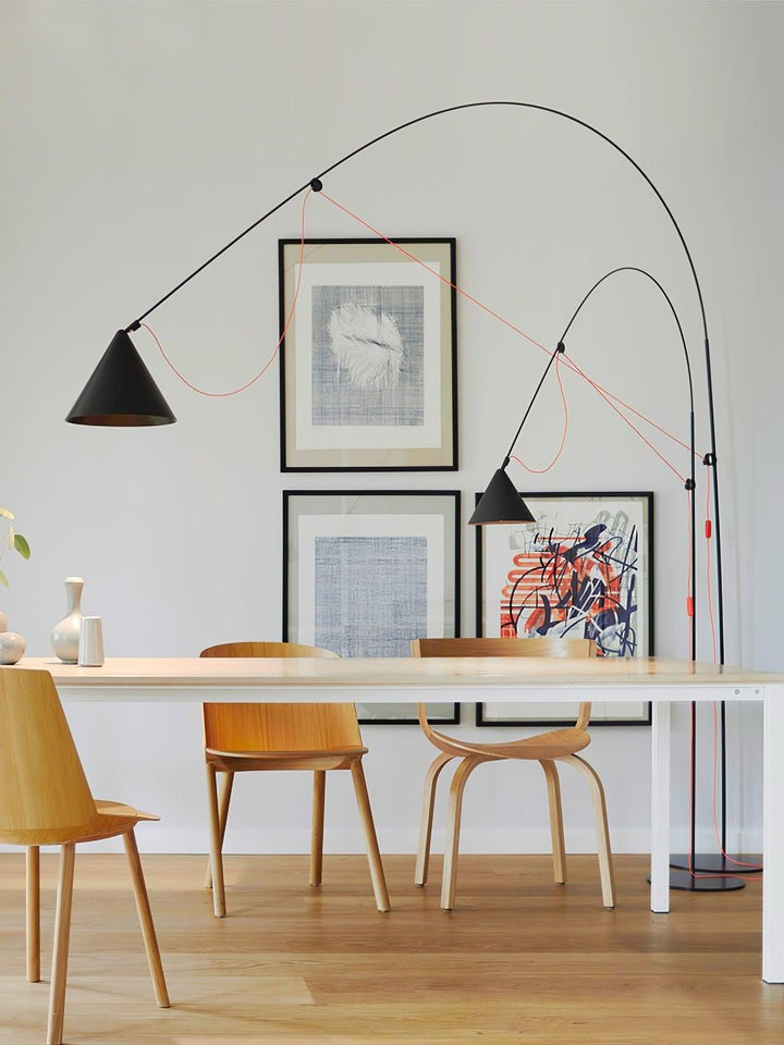 Adjustable LED Floor Lamp with Flexible Stem