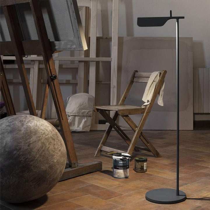 Adjustable Pivot LED Floor Lamp with Disc Base