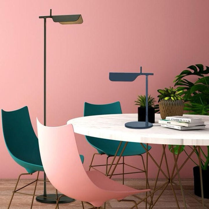 Adjustable Pivot LED Floor Lamp with Disc Base
