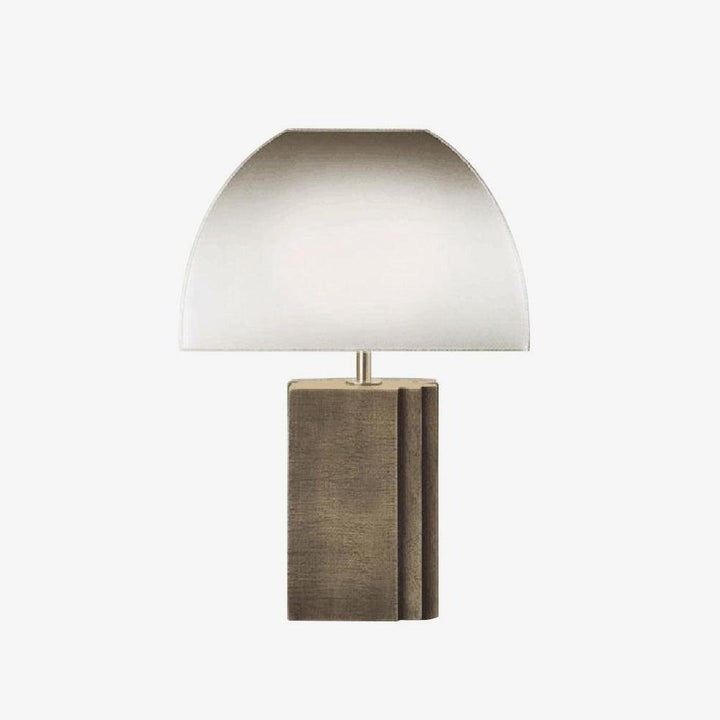 Antique Gold Table Lamp with White Shade – Modern LED Accent Light