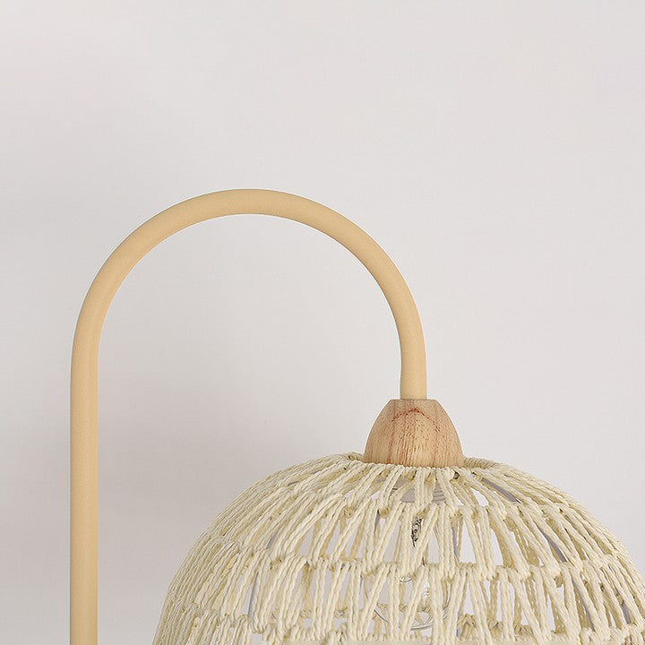 Arched Woven Rattan Floor Lamp
