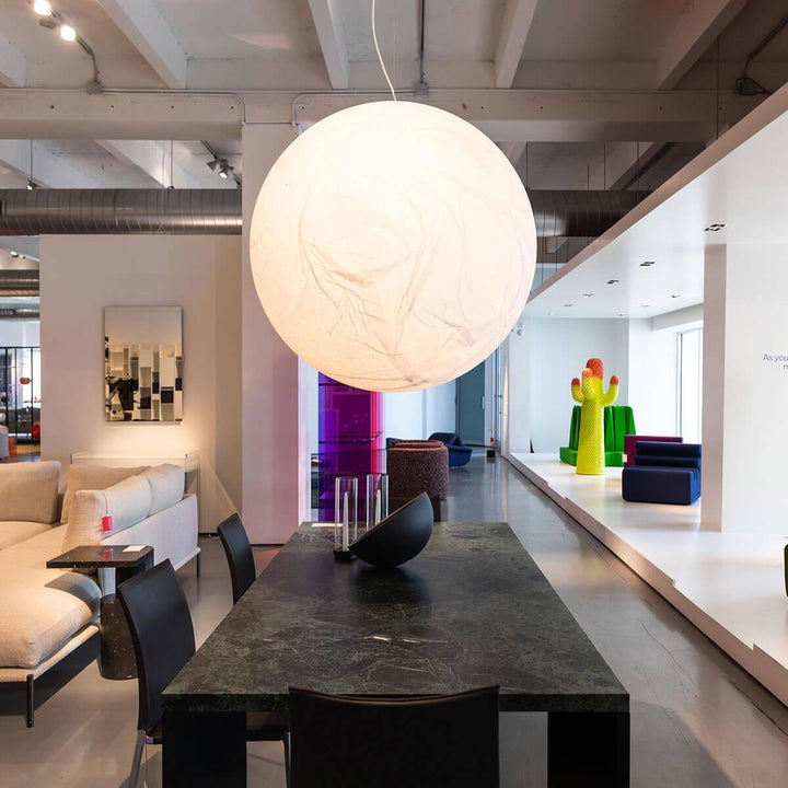 Celestial Silk Moon Pendant Light