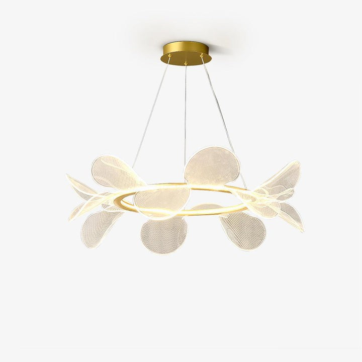 Delicate Acrylic Flower LED Chandelier – Modern Pendant Light