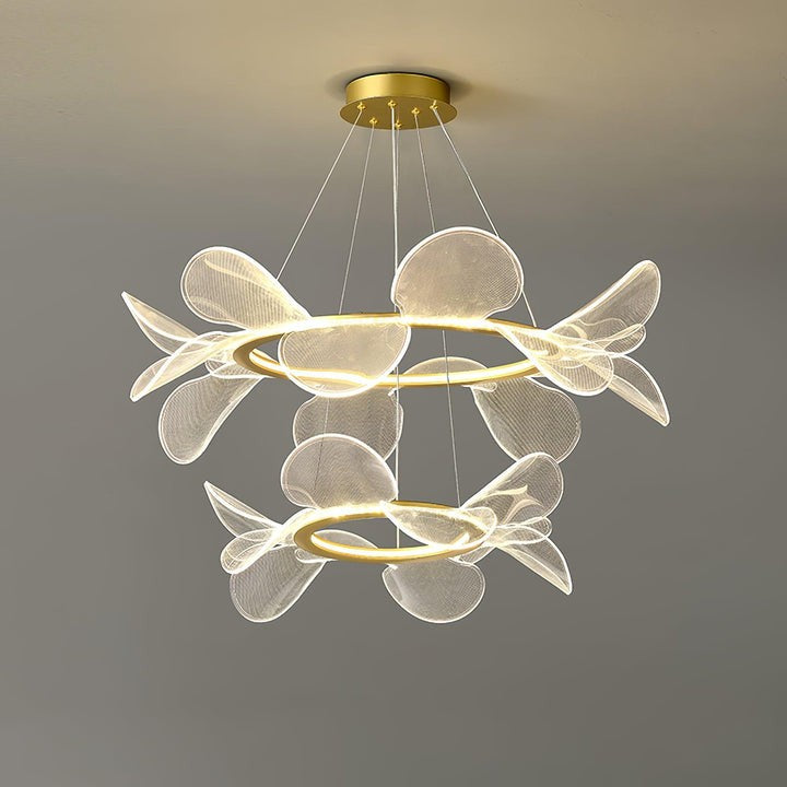 Delicate Acrylic Flower LED Chandelier – Modern Pendant Light