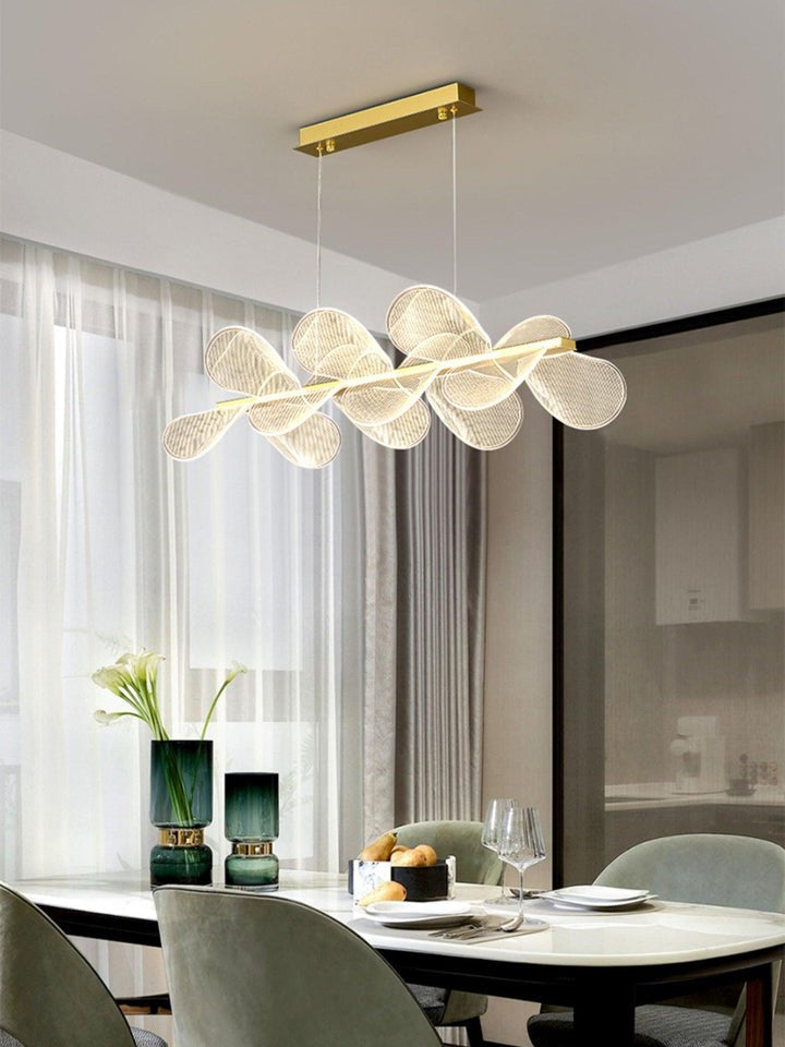 Delicate Acrylic Flower LED Chandelier – Modern Pendant Light