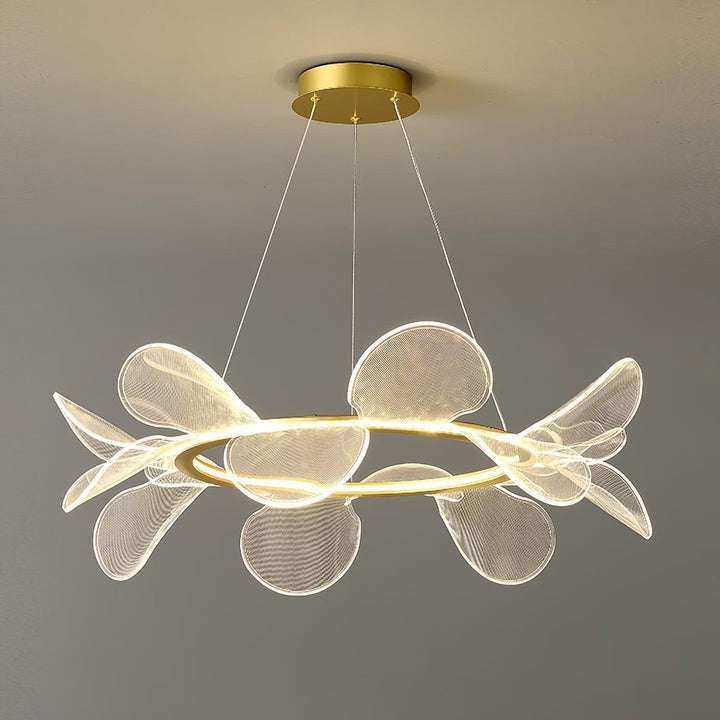 Delicate Acrylic Flower LED Chandelier – Modern Pendant Light