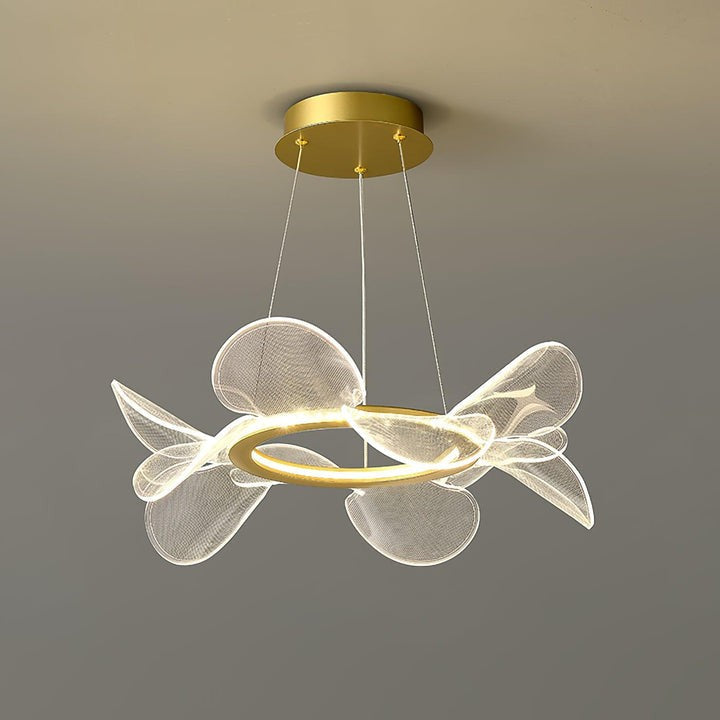 Delicate Acrylic Flower LED Chandelier – Modern Pendant Light