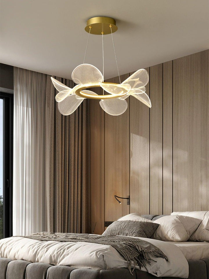 Delicate Acrylic Flower LED Chandelier – Modern Pendant Light