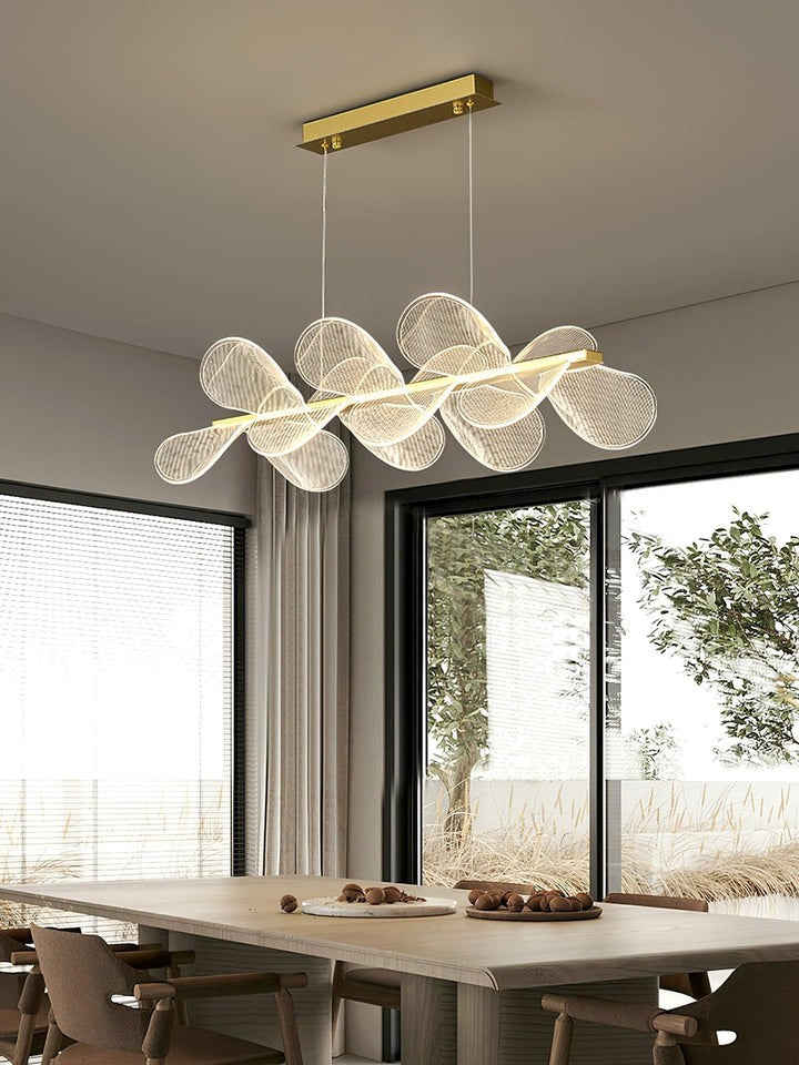 Delicate Acrylic Flower LED Chandelier – Modern Pendant Light