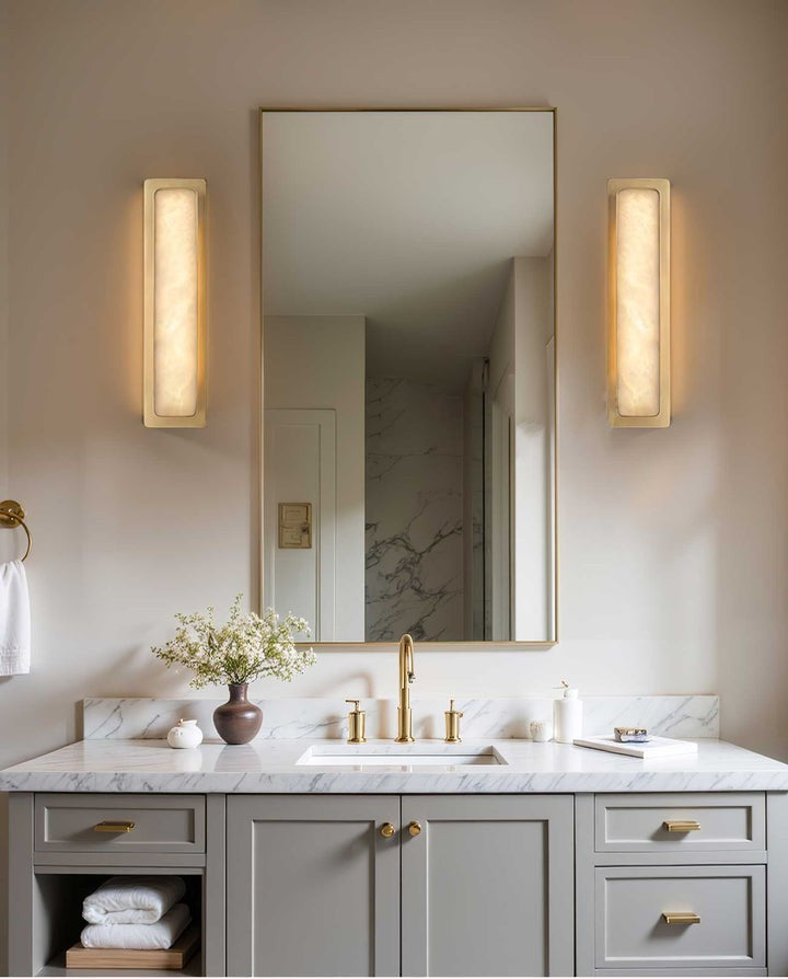 Dual-Ended Alabaster LED Wall Sconce