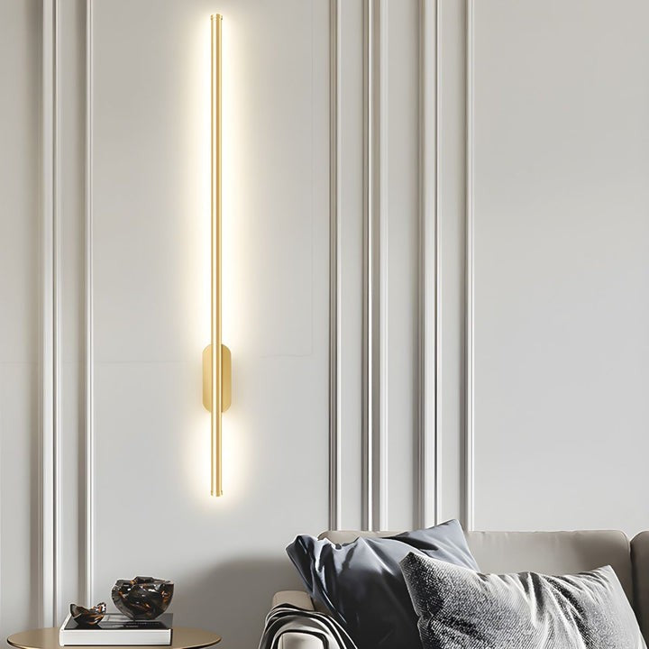 Gold-Finish Linear LED Wall Light