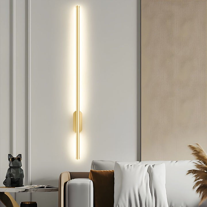 Gold-Finish Linear LED Wall Light