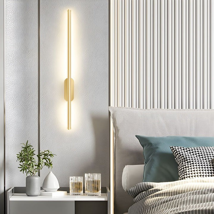 Gold-Finish Linear LED Wall Light