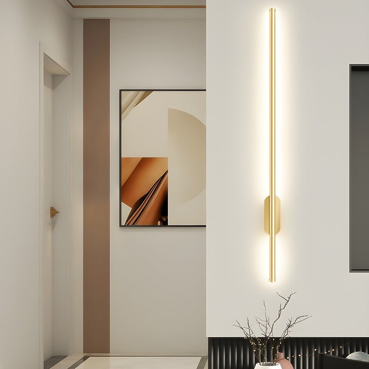 Gold-Finish Linear LED Wall Light