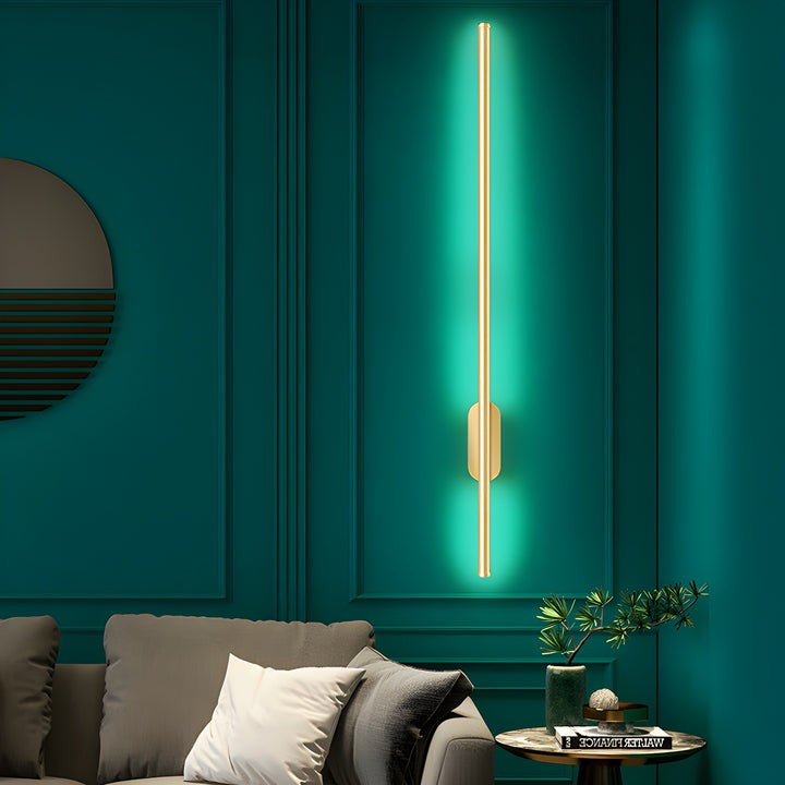 Gold-Finish Linear LED Wall Light