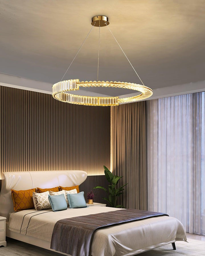 LED Crystal Chandelier with Stainless Steel Frame