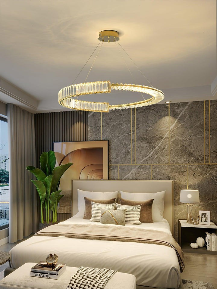 LED Crystal Chandelier with Stainless Steel Frame