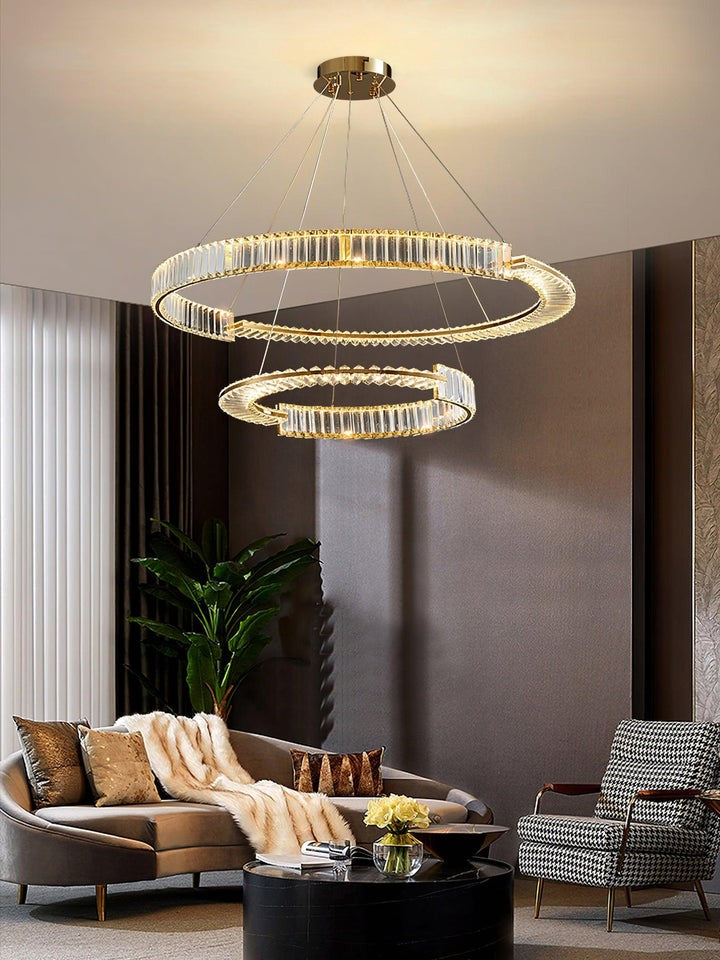 LED Crystal Chandelier with Stainless Steel Frame