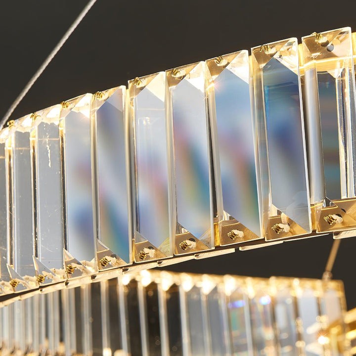 LED Crystal Chandelier with Stainless Steel Frame