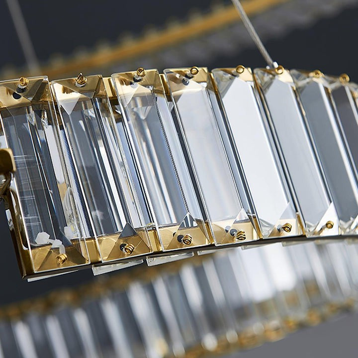 LED Crystal Chandelier with Stainless Steel Frame