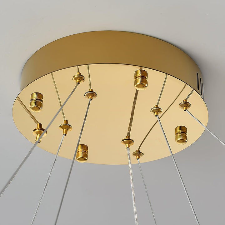 LED Crystal Chandelier with Stainless Steel Frame
