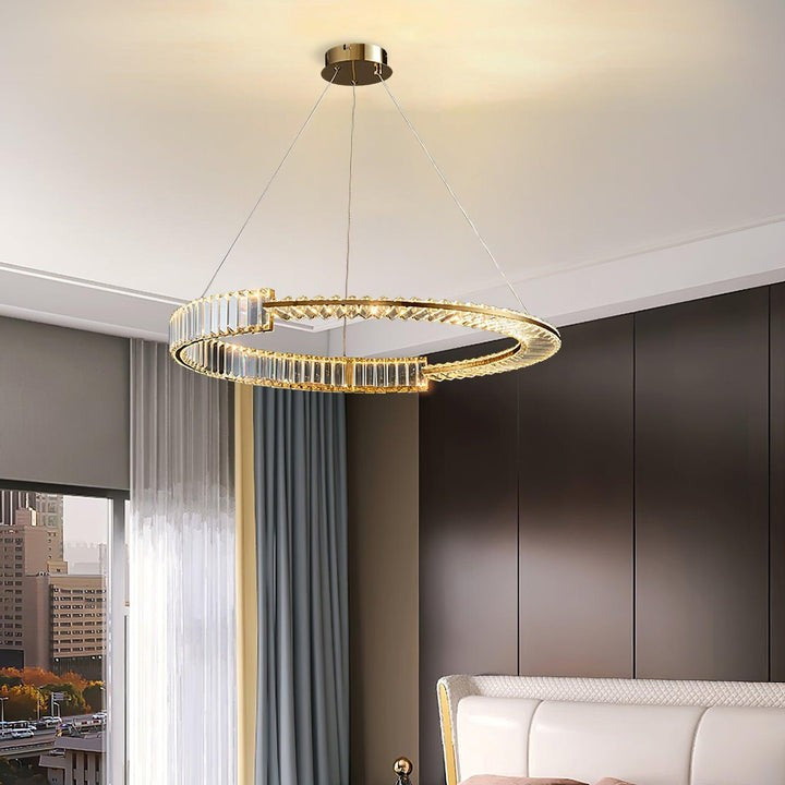 LED Crystal Chandelier with Stainless Steel Frame